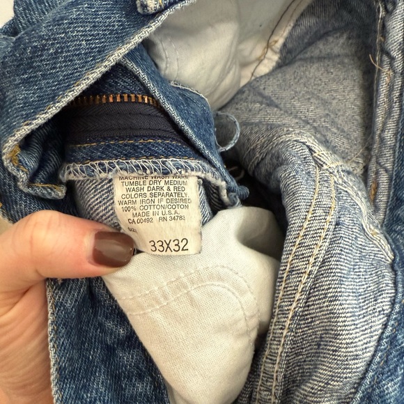 Men's Blue Denim Jeans 33x32 - Picture 4 of 6